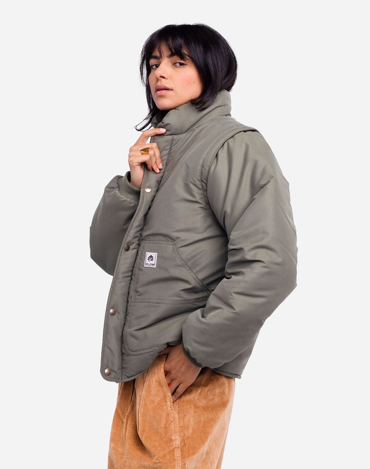 Khaki Boreas down jacket