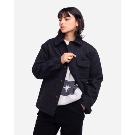 Flecked black Percy jacket