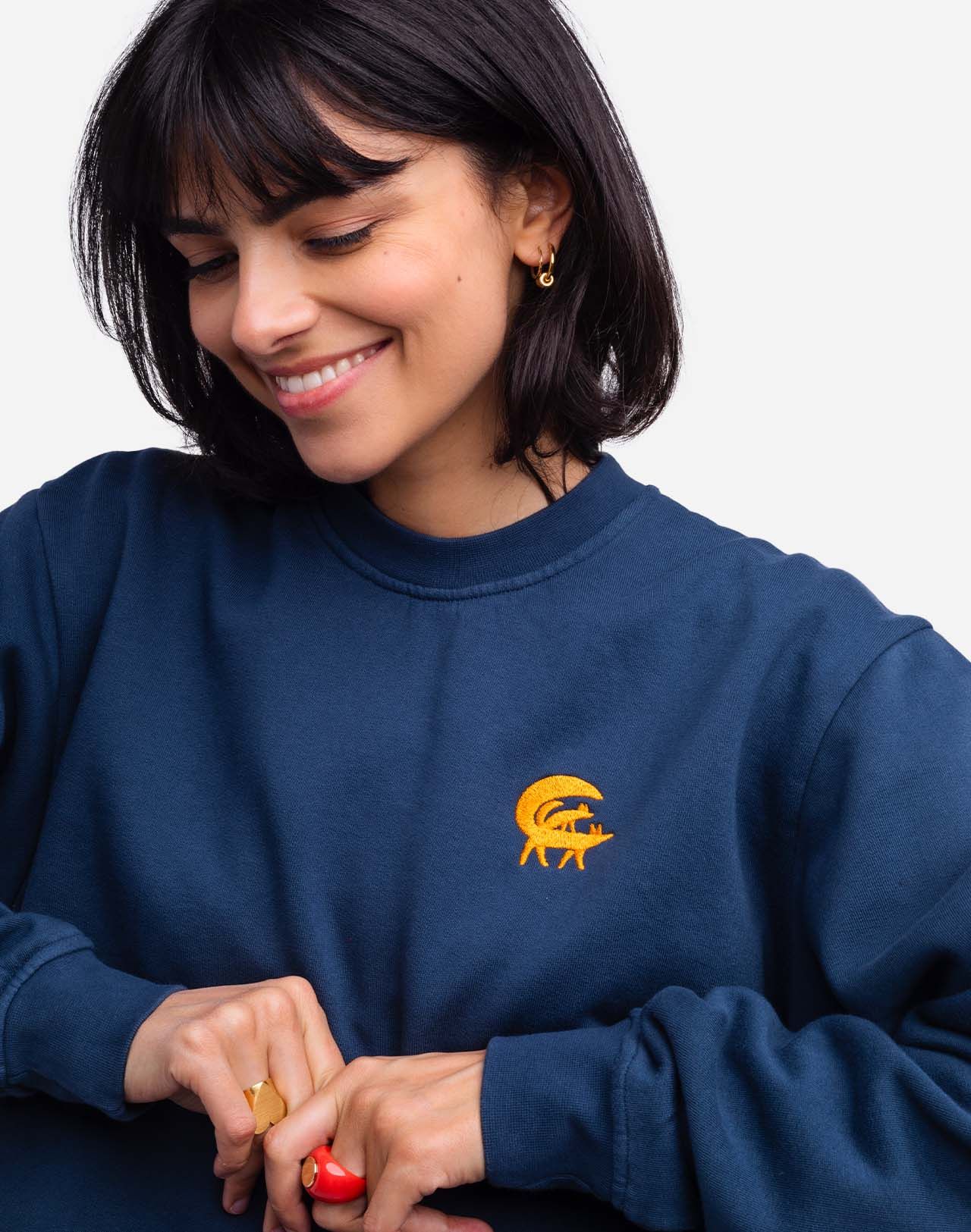 Indigo blue Father sweatshirt