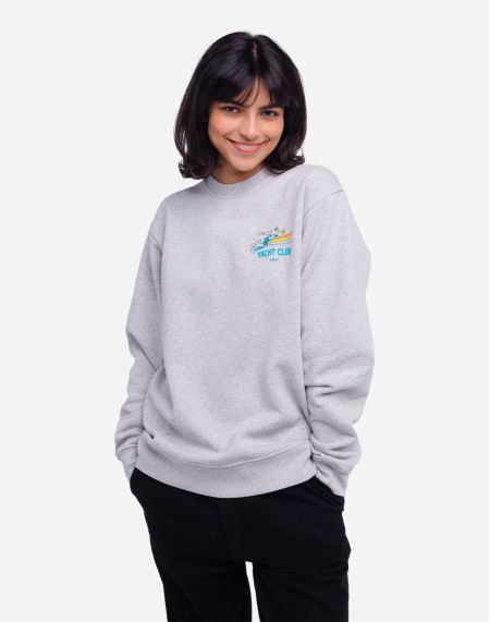 Flecked grey Yacht club sweatshirt