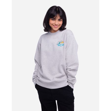 Flecked grey Yacht club sweatshirt