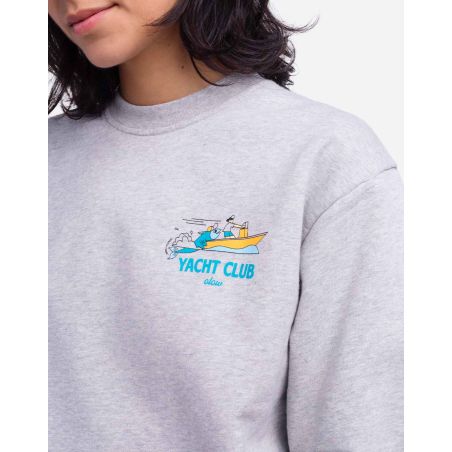 Flecked grey Yacht club sweatshirt