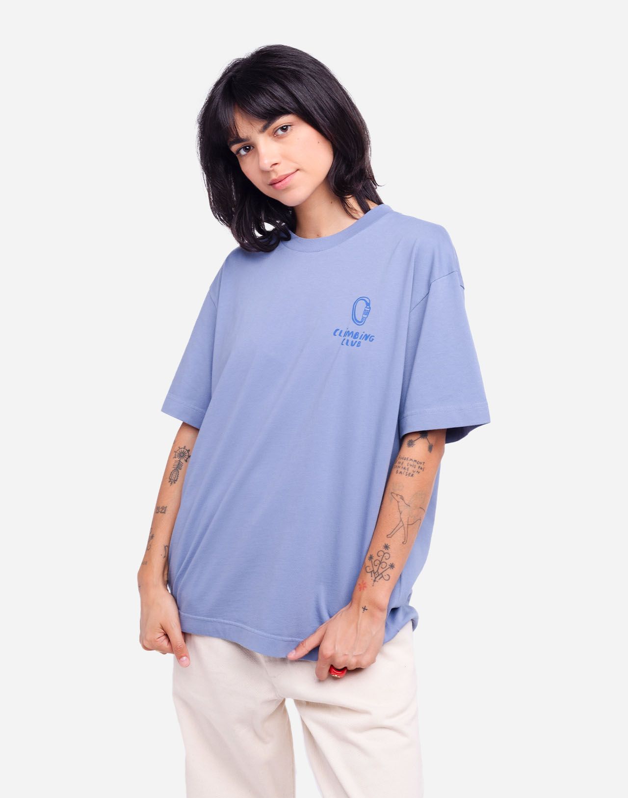 Oversized azure blue Capra t-shirt