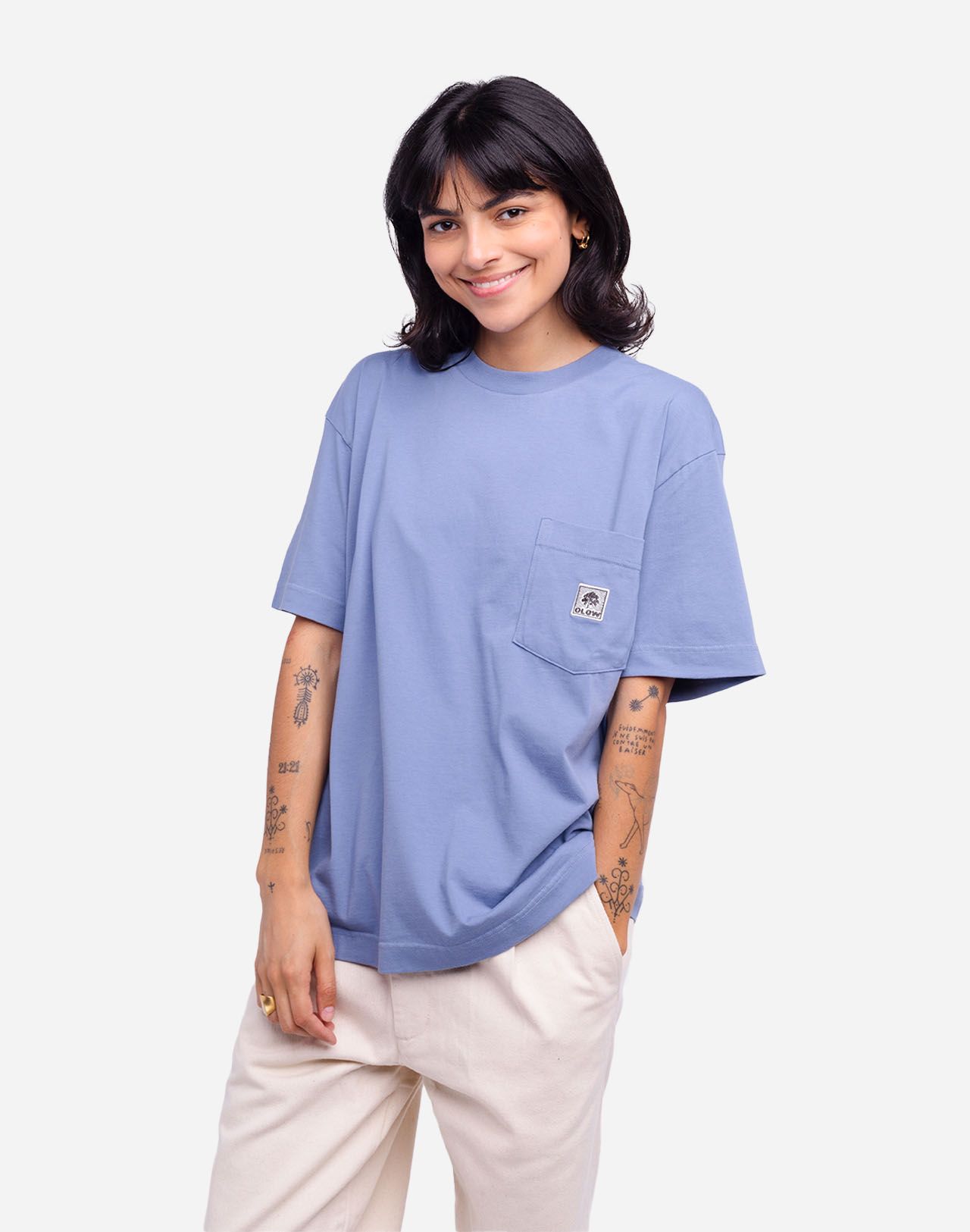 Oversized azure blue Canopée t-shirt