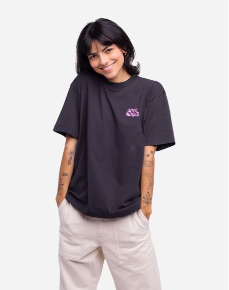 Oversized carbon black Good karma t-shirt