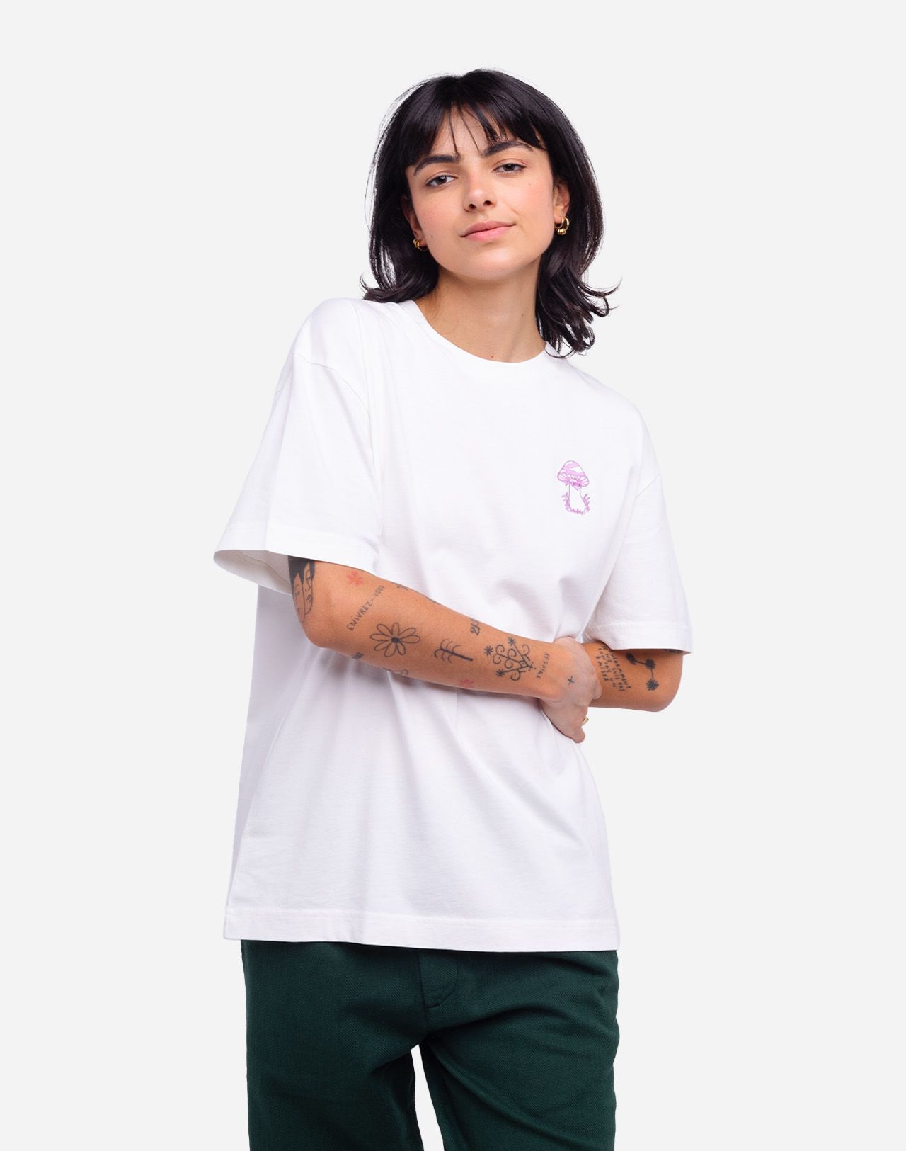 Oversized ecru Hats-club t-shirt