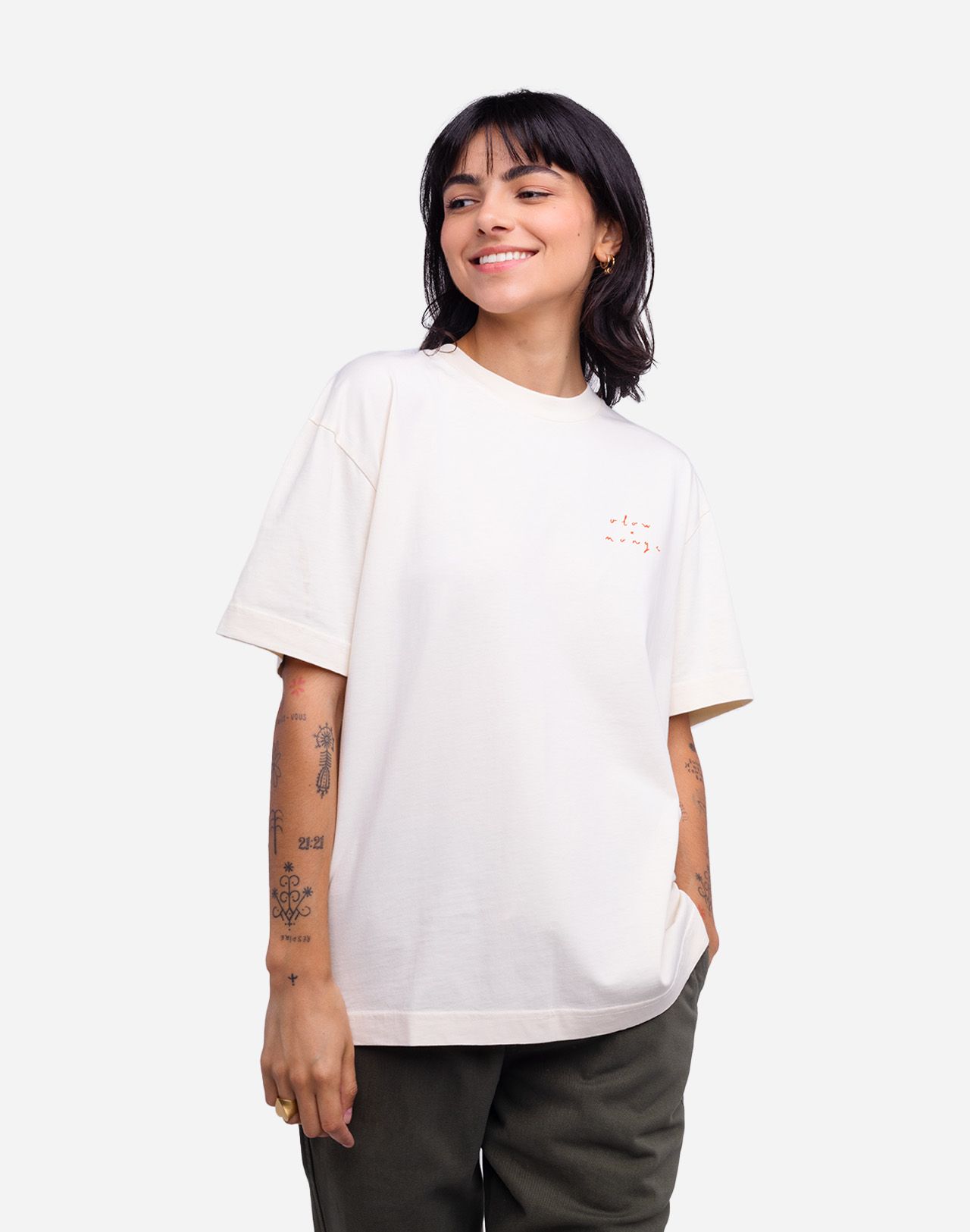 Oversized ivory Hiden t-shirt