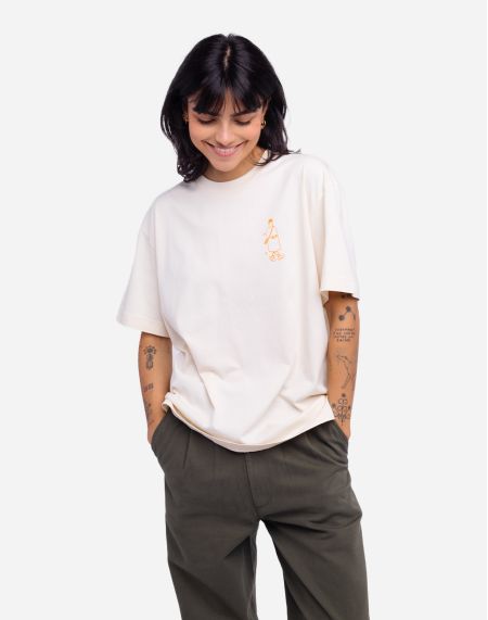 Oversized ivory Hiking trip t-shirt