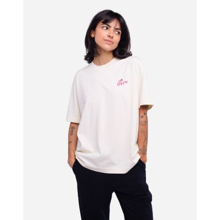 Oversized ivory La Sieste t-shirt