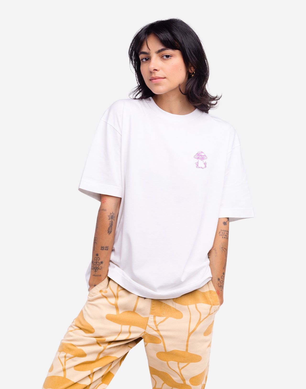 Oversized ecru Mushroom t-shirt