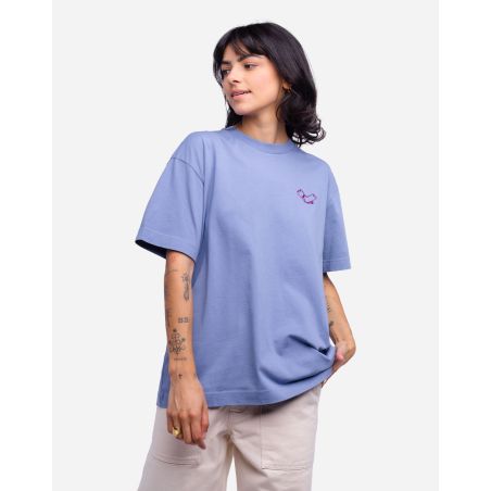 Oversized azure blue Passarinho t-shirt