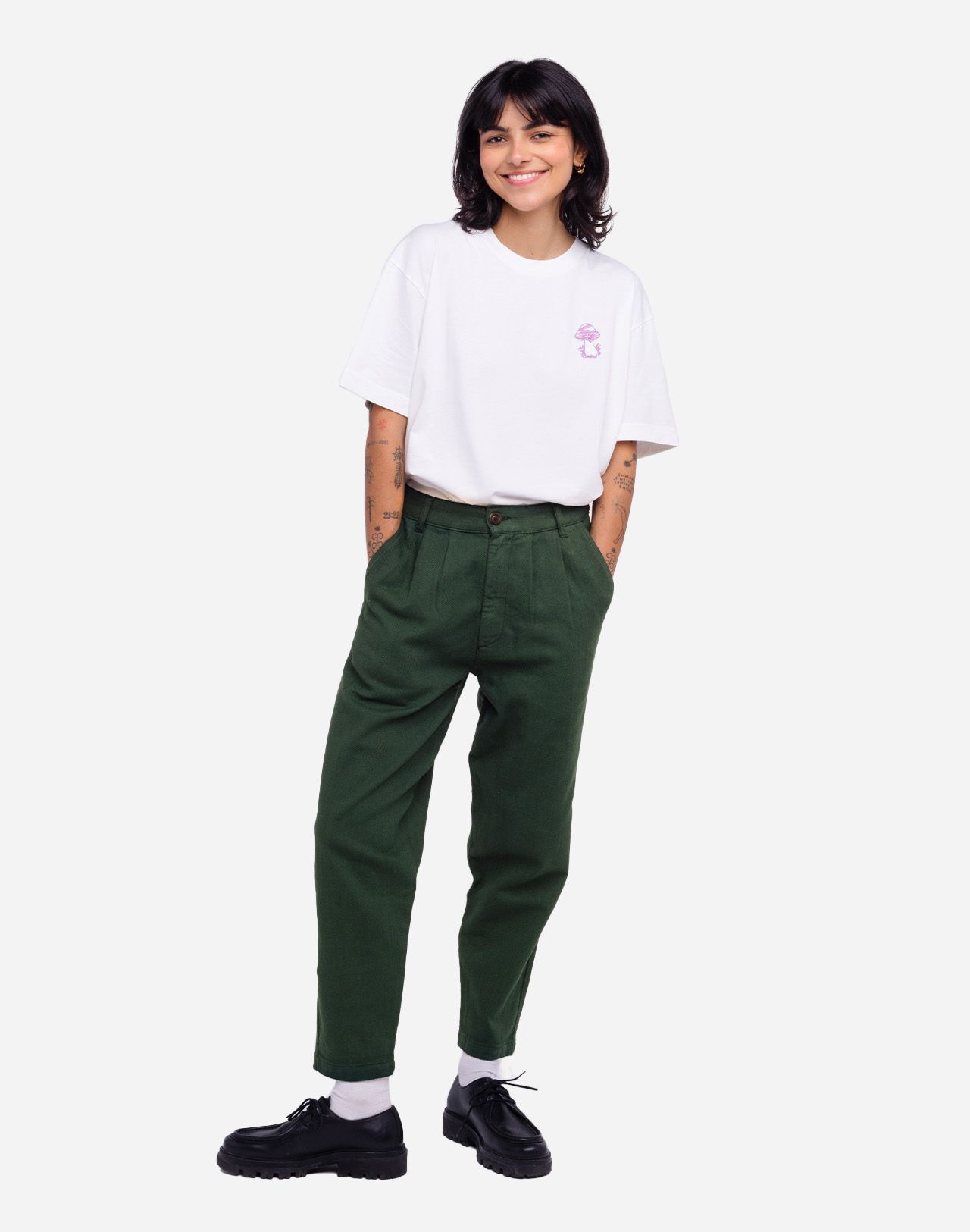 Forest green Swing trousers