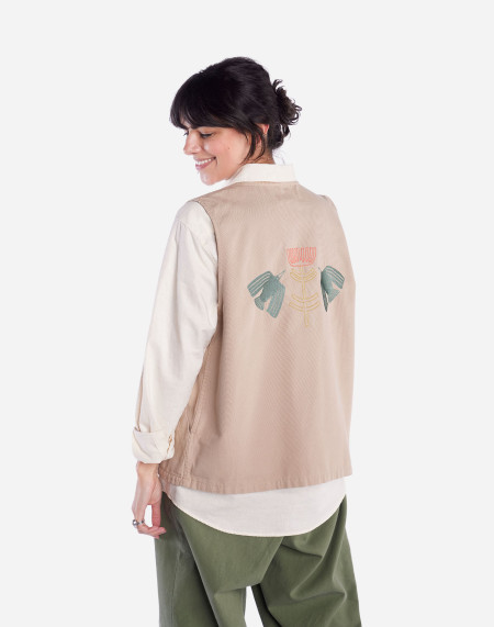 Veste sans manches Orni beige