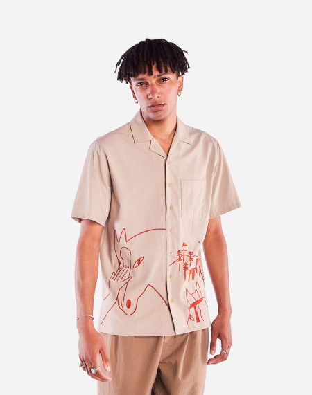 Beige Aloha Hestur shirt