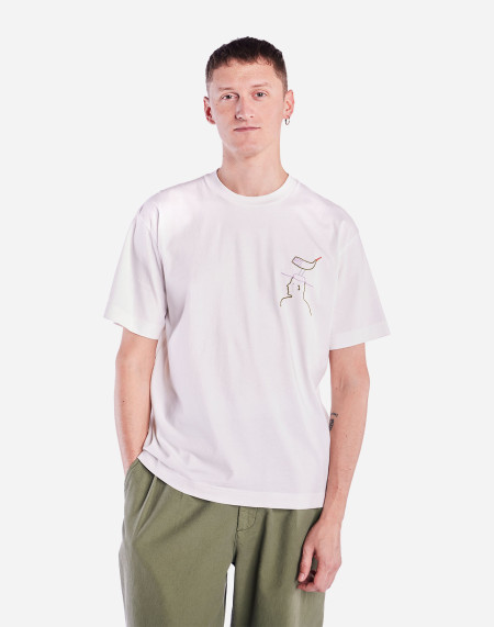 Loose ecru Hat Roost t-shirt