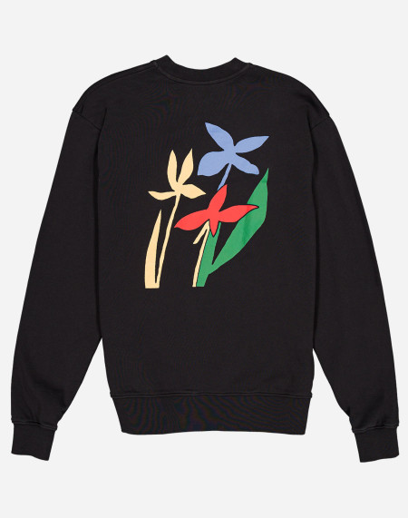 Carbon black Flora sweatshirt