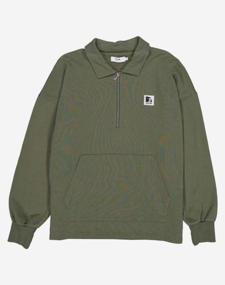 Sweat zippé manso vert olive