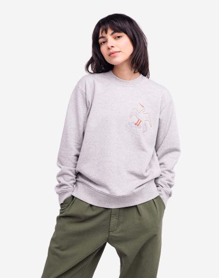 Flecked grey Bude sweatshirt