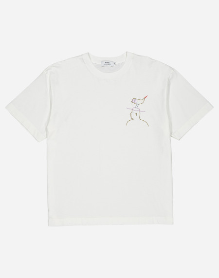 Loose ecru Hat Roost t-shirt